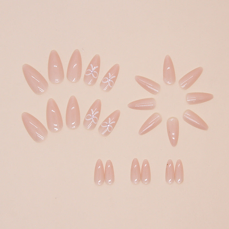 Nail 159 - Feminine Flair Press-On Nails (24Pcs) - Free Nail Kit Included