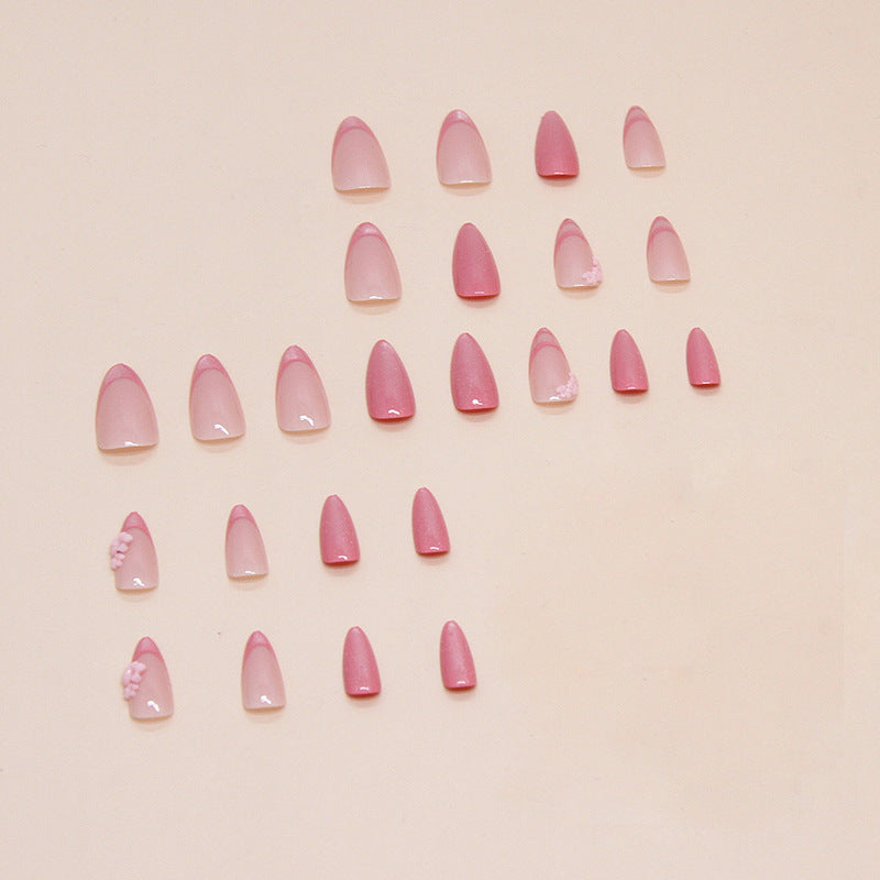 Nail 162 - Blossoming Beauty Press-On Nails (24Pcs) - Free Nail Kit Included