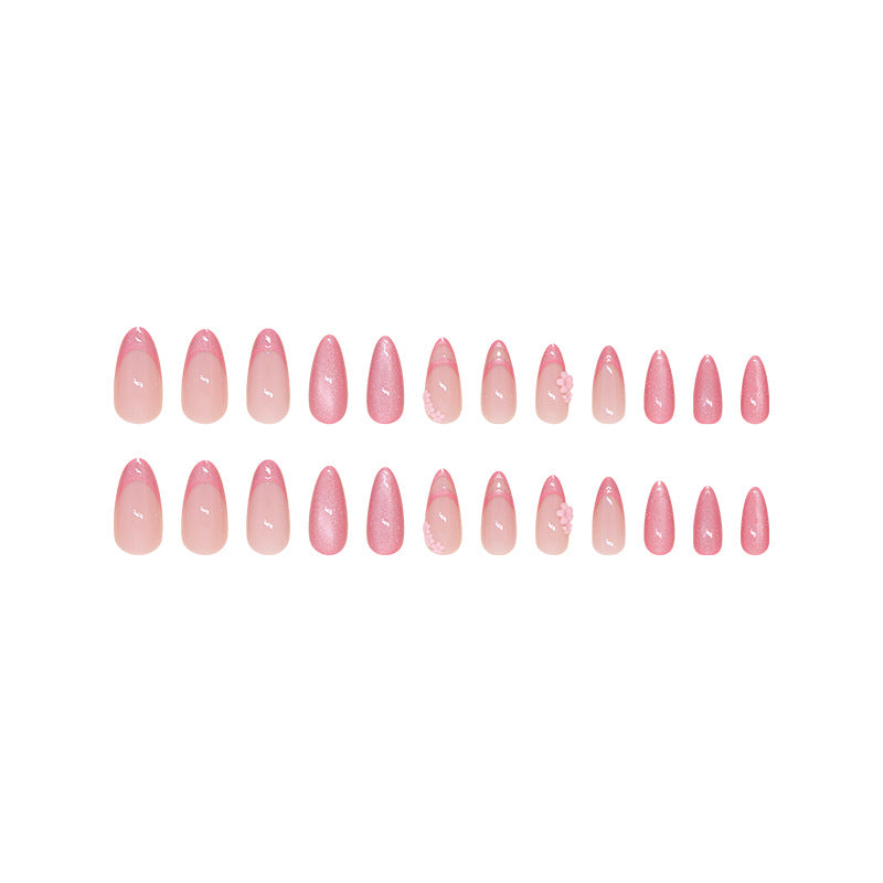 Nail 162 - Blossoming Beauty Press-On Nails (24Pcs) - Free Nail Kit Included