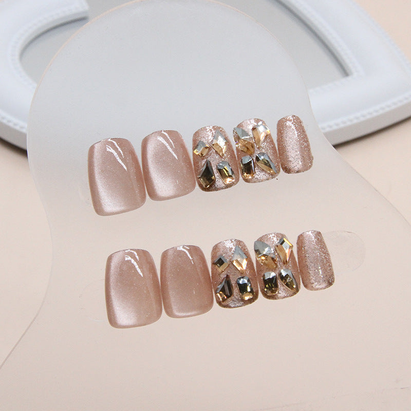 Nail 164 - Glitz Crush Press-On Nails (24Pcs) - Free Nail Kit Included