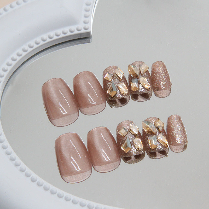 Nail 164 - Glitz Crush Press-On Nails (24Pcs) - Free Nail Kit Included