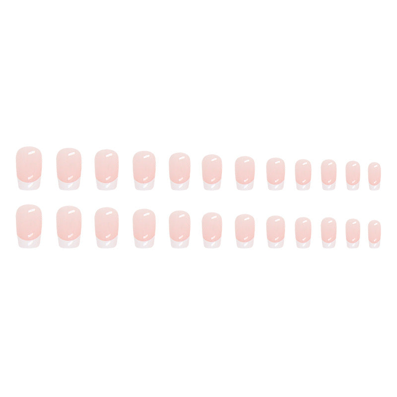 Nail 166 - Timeless French Press-On Nails (24Pcs) - Free Nail Kit Included