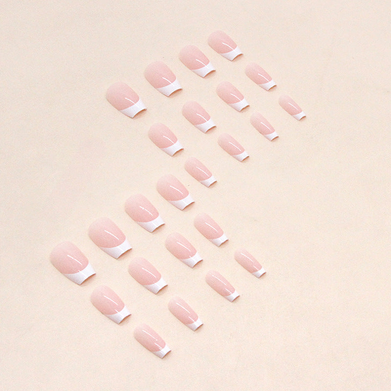 Nail 166 - Timeless French Press-On Nails (24Pcs) - Free Nail Kit Included