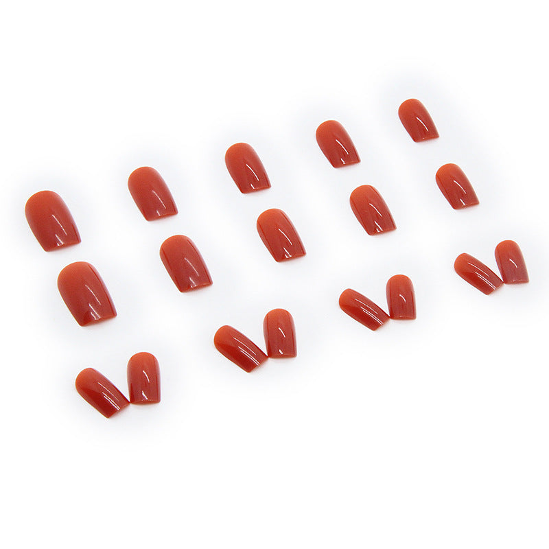 Nail 167 - Fiery Elegance Press-On Nails (24Pcs) - Free Nail Kit Included
