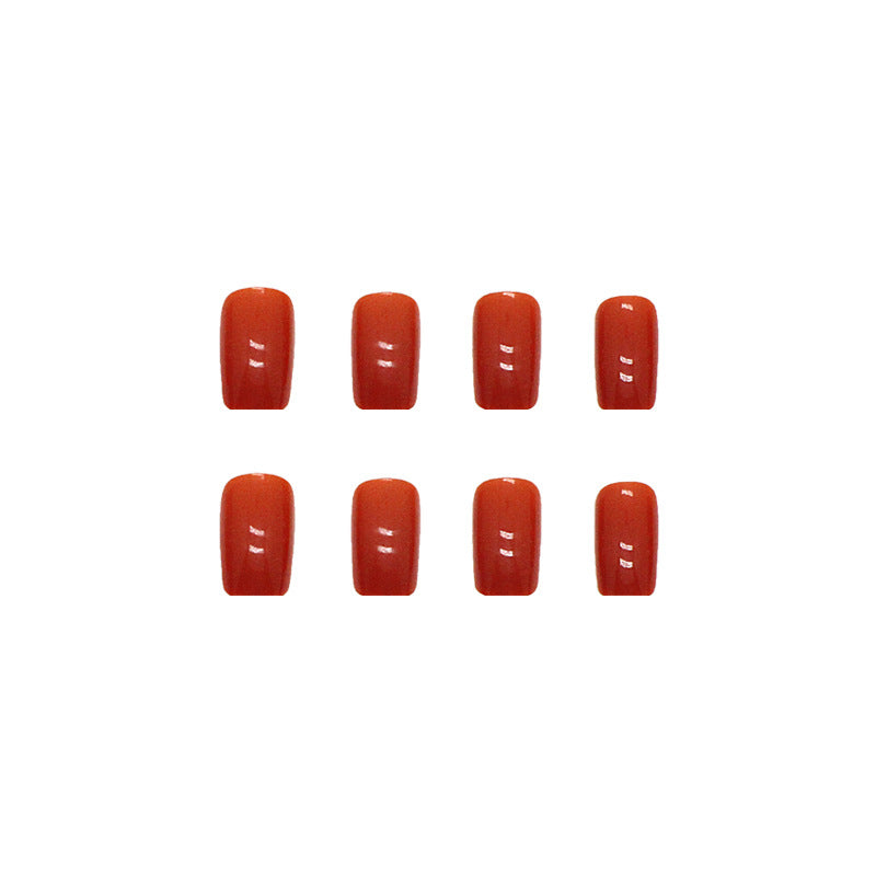 Nail 167 - Fiery Elegance Press-On Nails (24Pcs) - Free Nail Kit Included
