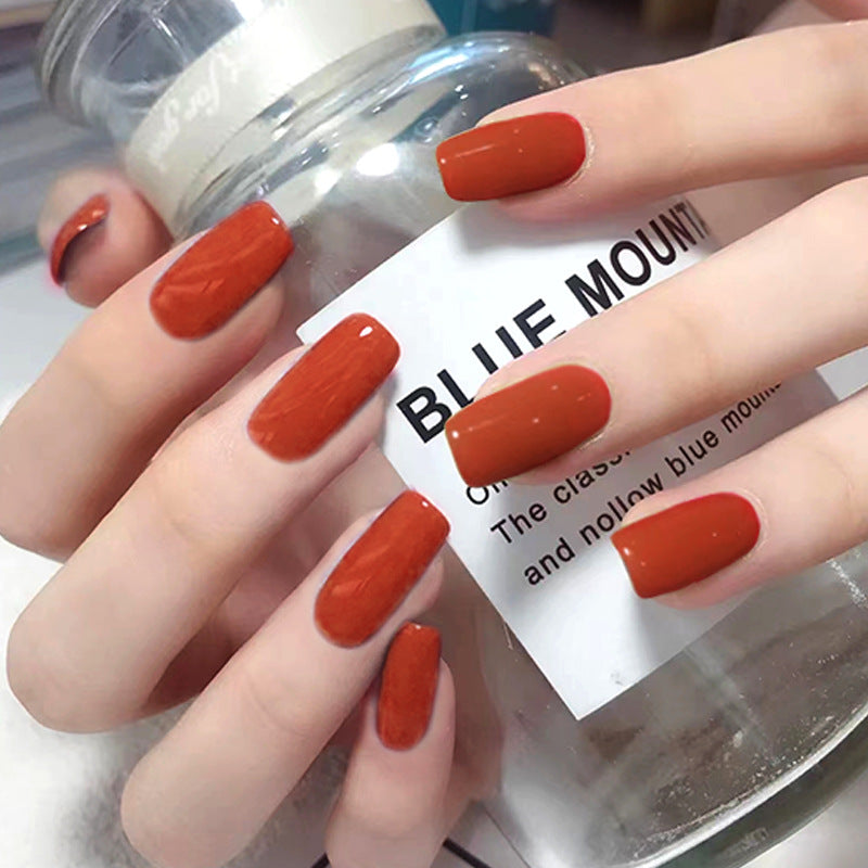 Nail 167 - Fiery Elegance Press-On Nails (24Pcs) - Free Nail Kit Included