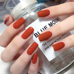 Nail 167 - Fiery Elegance Press-On Nails (24Pcs) - Free Nail Kit Included