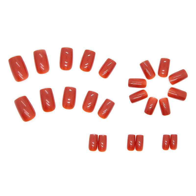 Nail 167 - Fiery Elegance Press-On Nails (24Pcs) - Free Nail Kit Included