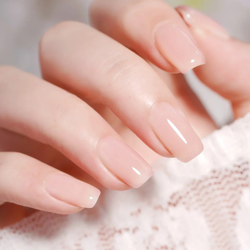 Nail 177 - Sakura White Press-On Nails (24Pcs) - Free Nail Kit Included