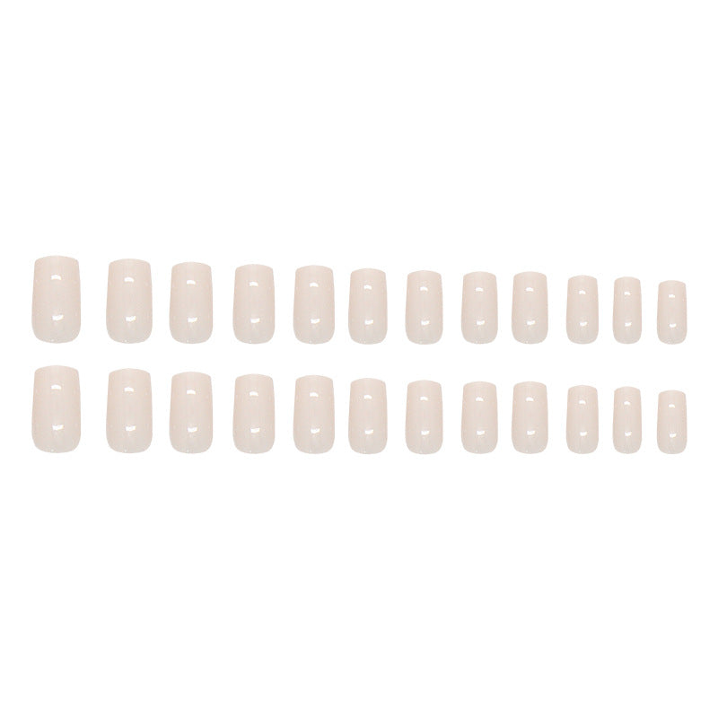 Nail 177 - Sakura White Press-On Nails (24Pcs) - Free Nail Kit Included