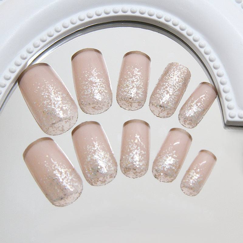 Nail 178 - Metallic Shine Press-On Nails (24Pcs) - Free Nail Kit Included