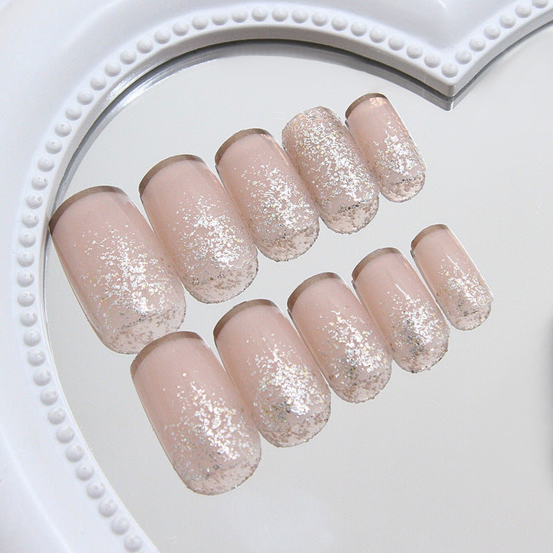 Nail 178 - Metallic Shine Press-On Nails (24Pcs) - Free Nail Kit Included