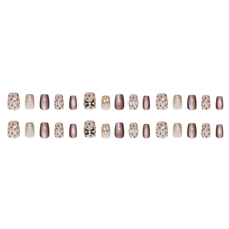 Nail 197 - Bejeweled Elegance Press-On Nails (24Pcs) - Free Nail Kit Included