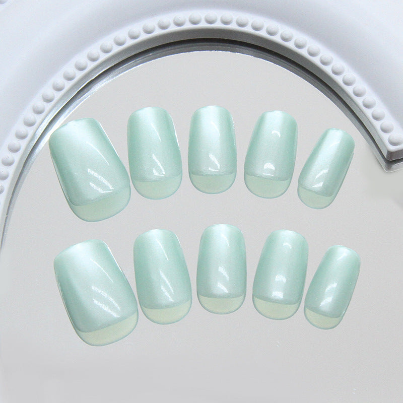 Nail 199 - Refreshing Mint Press-On Nails (24Pcs) - Free Nail Kit Included