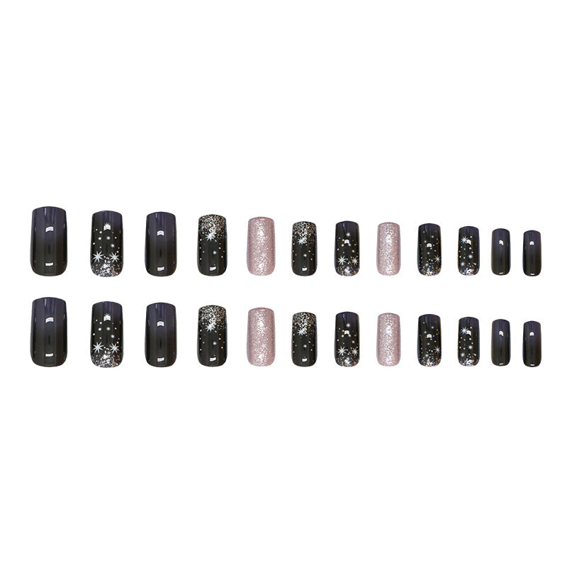 Nail 212 - Starry Night Allure Press-On Nails (24Pcs) - Free Nail Kit Included