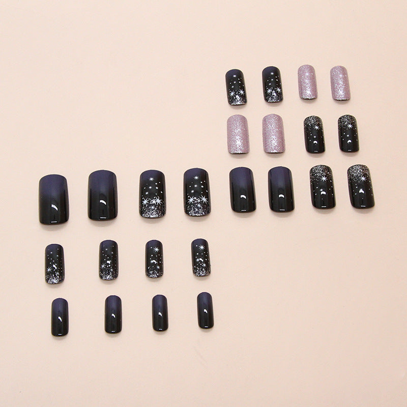 Nail 212 - Starry Night Allure Press-On Nails (24Pcs) - Free Nail Kit Included