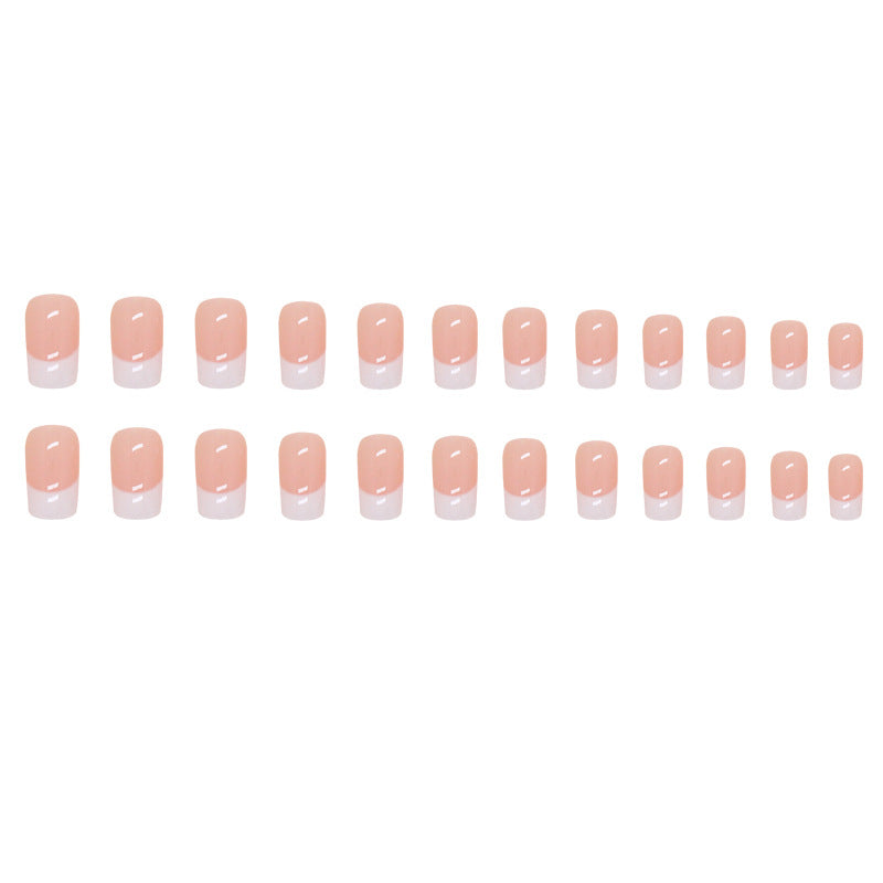 Nail 221 - Classic French Tip (24Pcs) - Free Nail Kit Included