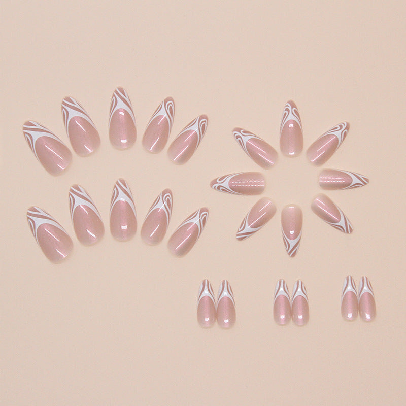 Nail 238 - French Aurora Press-On Nails (24Pcs) - Free Nail Kit Included