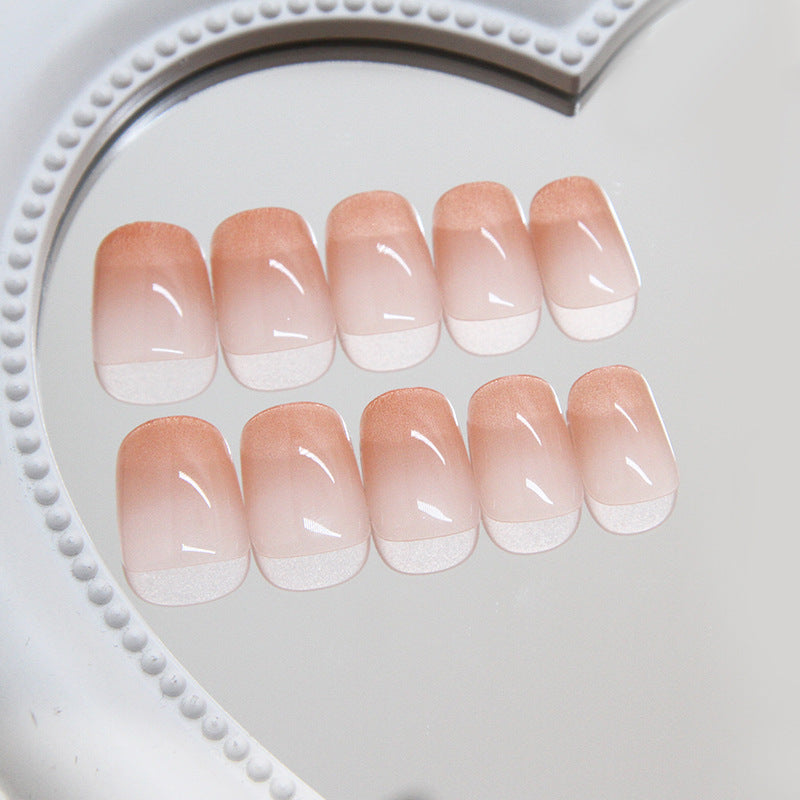Nail 239 - Lively Bright Gradient French (24Pcs) - Free Nail Kit Included