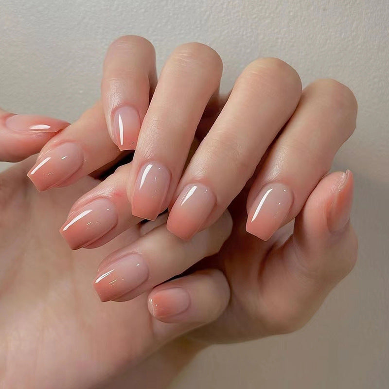 Nail 239 - Lively Bright Gradient French (24Pcs) - Free Nail Kit Included