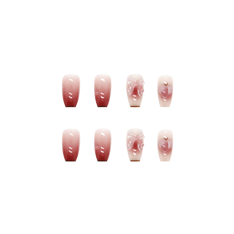 Nail 245 - Light-Changing Butterfly (24Pcs) - Free Nail Kit Included