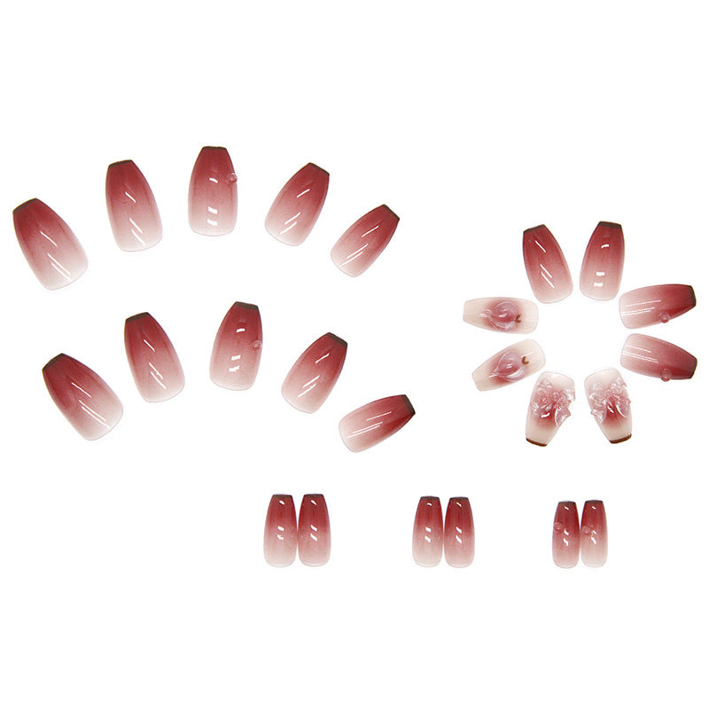 Nail 245 - Light-Changing Butterfly (24Pcs) - Free Nail Kit Included