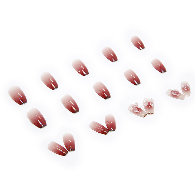 Nail 245 - Light-Changing Butterfly (24Pcs) - Free Nail Kit Included