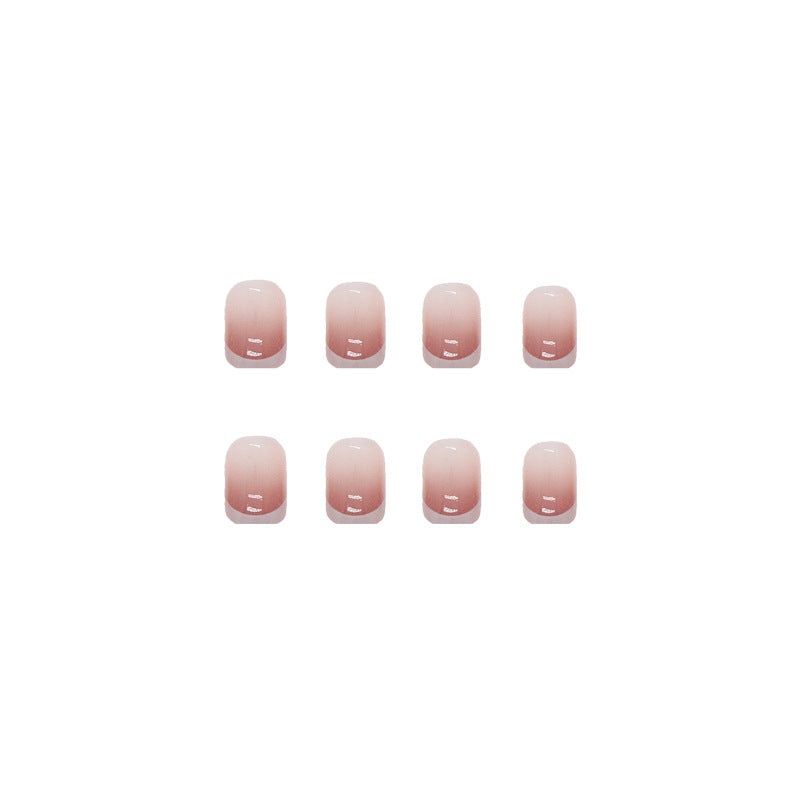 Nail 246 - Classic French Nude (24Pcs) - Free Nail Kit Included