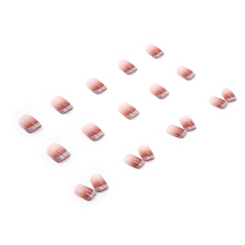 Nail 246 - Classic French Nude (24Pcs) - Free Nail Kit Included