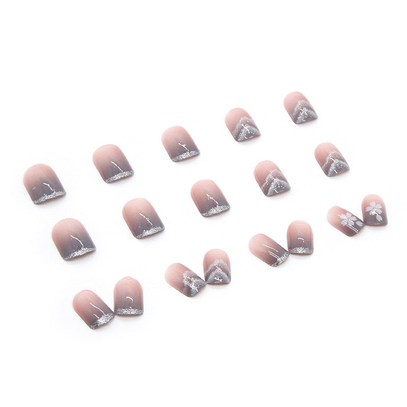 Nail 249 - Twilight Blossom (24Pcs) - Free Nail Kit Included