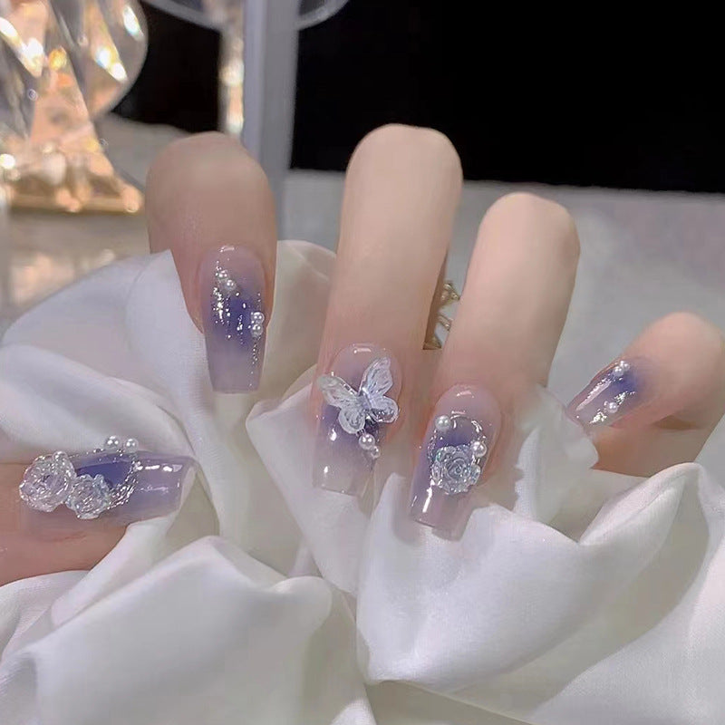 Nail 255 - Mystic Lavender (24Pcs) - Free Nail Kit Included