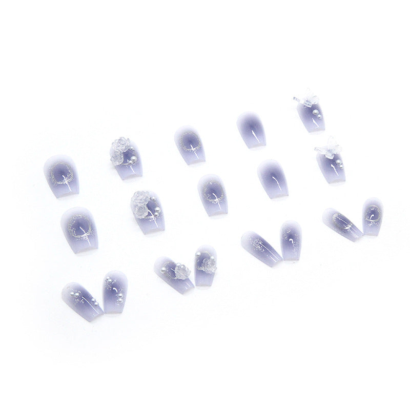 Nail 255 - Mystic Lavender (24Pcs) - Free Nail Kit Included
