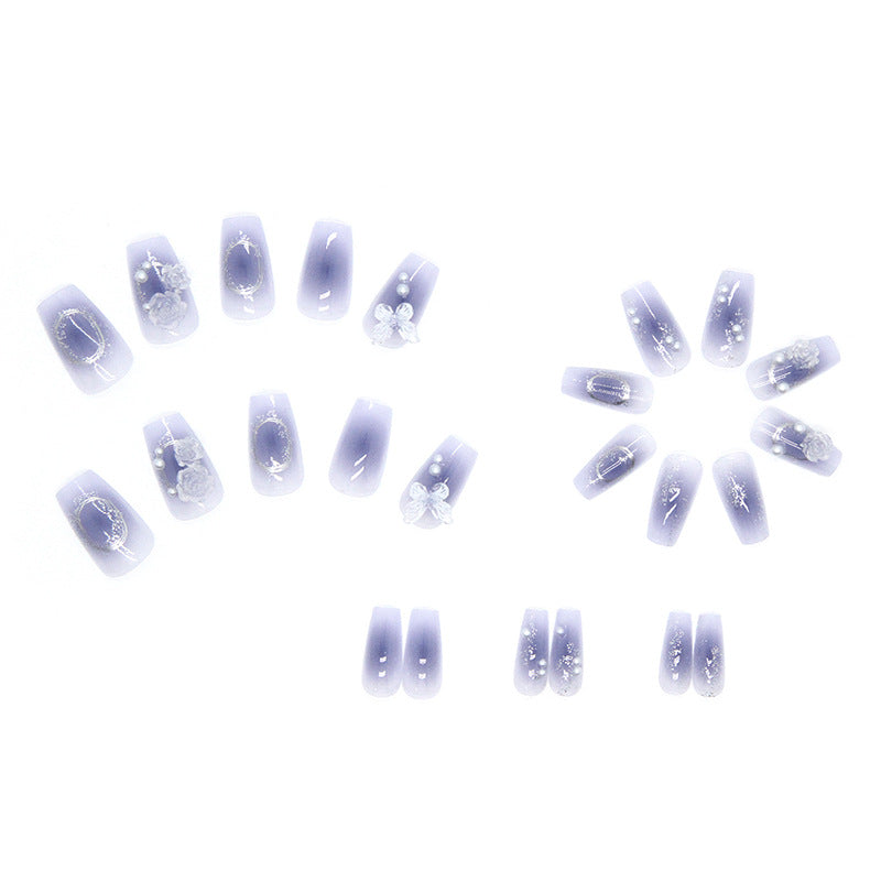 Nail 255 - Mystic Lavender (24Pcs) - Free Nail Kit Included