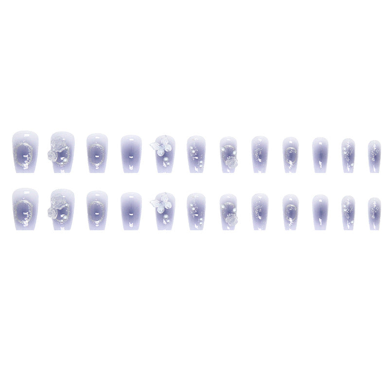 Nail 255 - Mystic Lavender (24Pcs) - Free Nail Kit Included