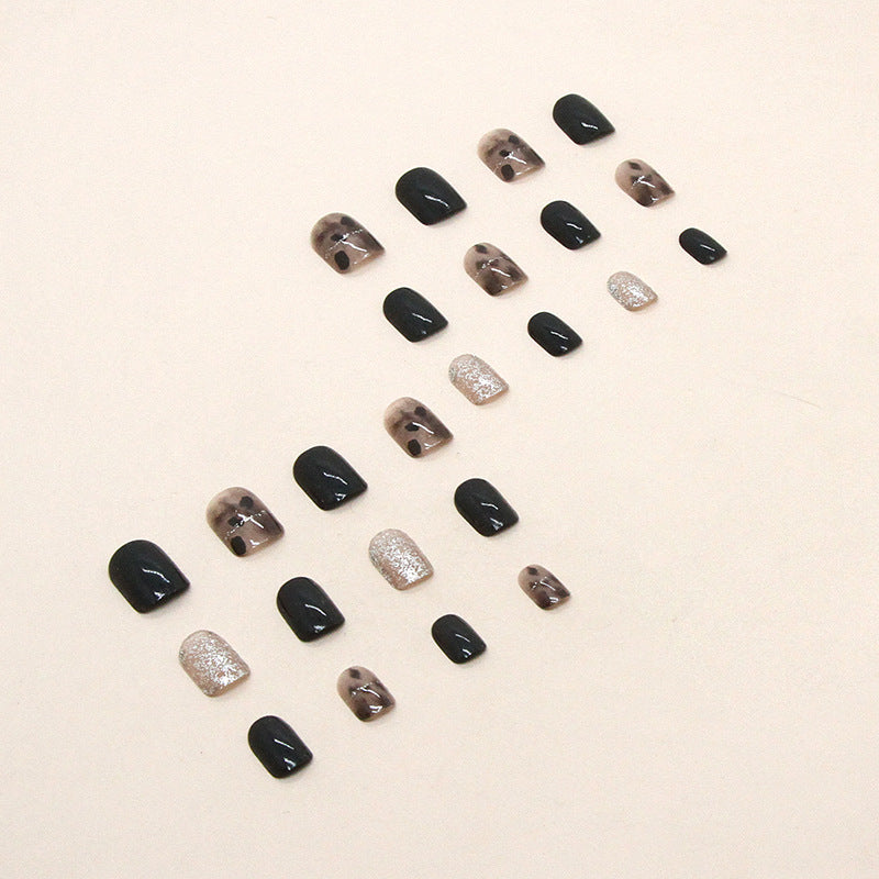 Nail 258 - Mystique Monochrome (24Pcs) - Free Nail Kit Included