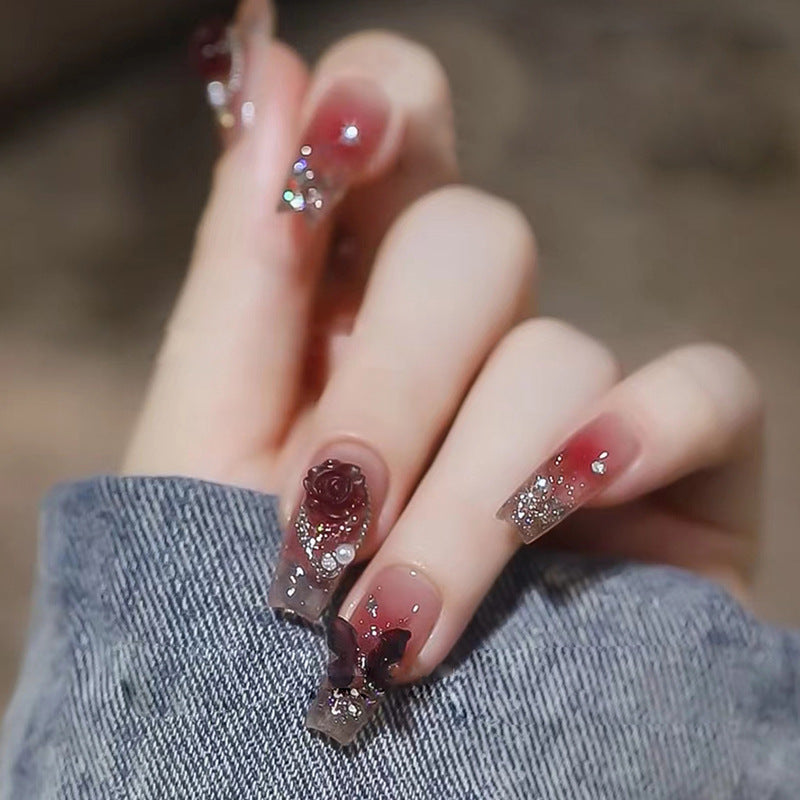 Nail 260 - Enchanted Blossom (24Pcs) - Free Nail Kit Included