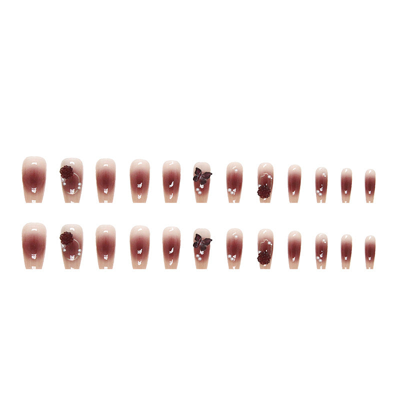Nail 260 - Enchanted Blossom (24Pcs) - Free Nail Kit Included