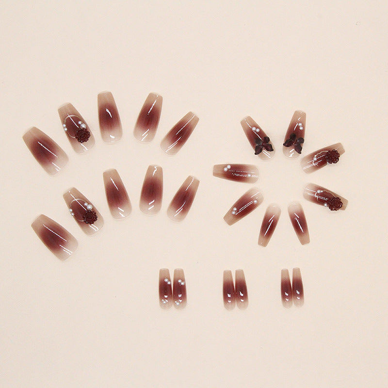 Nail 260 - Enchanted Blossom (24Pcs) - Free Nail Kit Included
