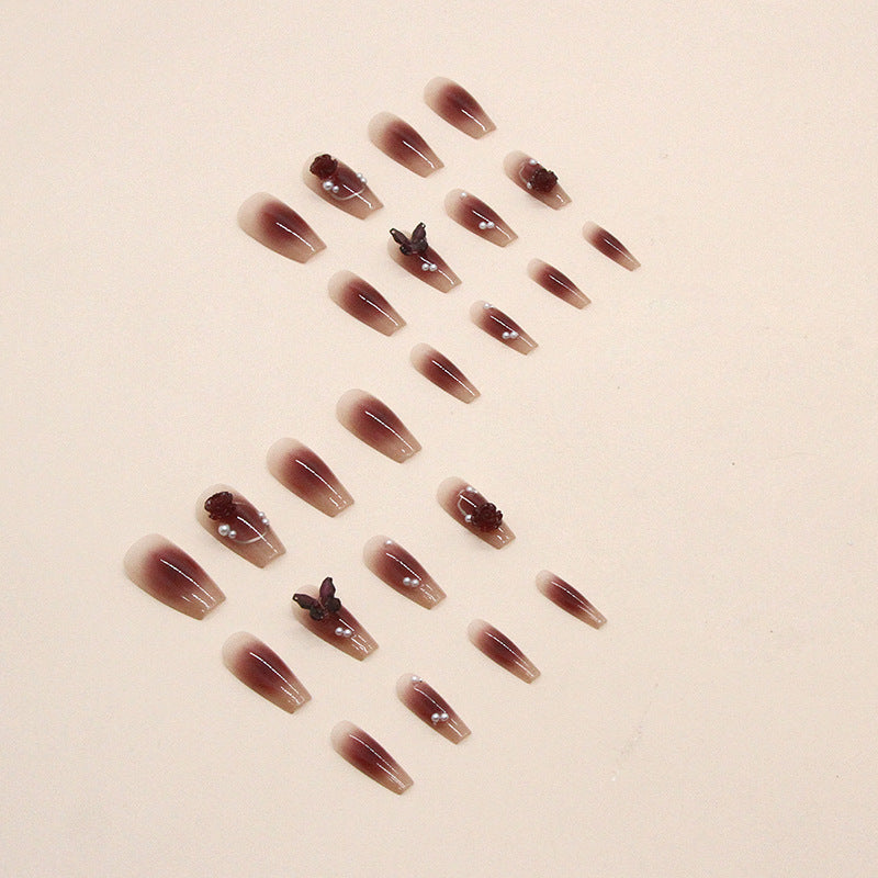 Nail 260 - Enchanted Blossom (24Pcs) - Free Nail Kit Included