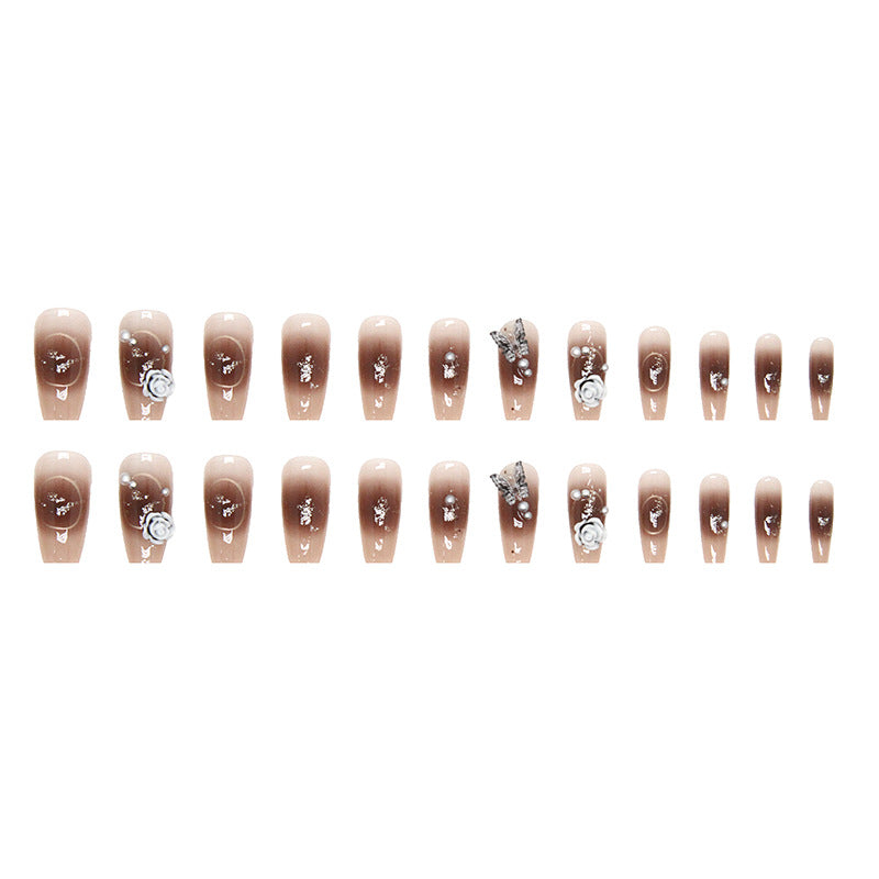Nail 261 - Glamour Whisper (24Pcs) - Free Nail Kit Included