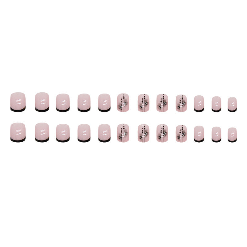 Nail 273 - Chic Contrast (24Pcs) - Free Nail Kit Included