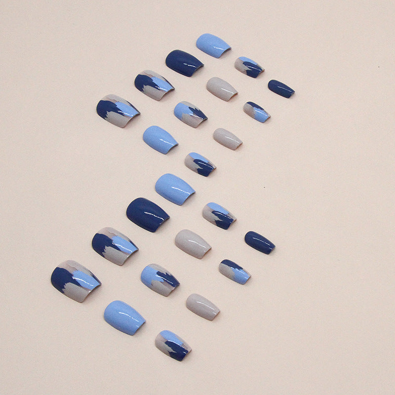 Nail 274 - Blue Skies Ahead (24Pcs) - Free Nail Kit Included