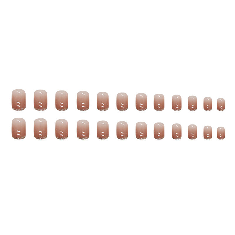 Nail 276 - Glimmering Nectar (24Pcs) - Free Nail Kit Included