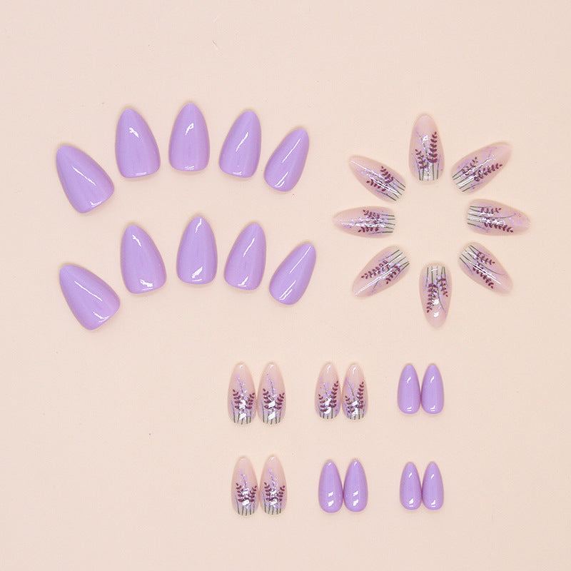 Nail 279 - Lavender Fields (24Pcs) - Free Nail Kit Included