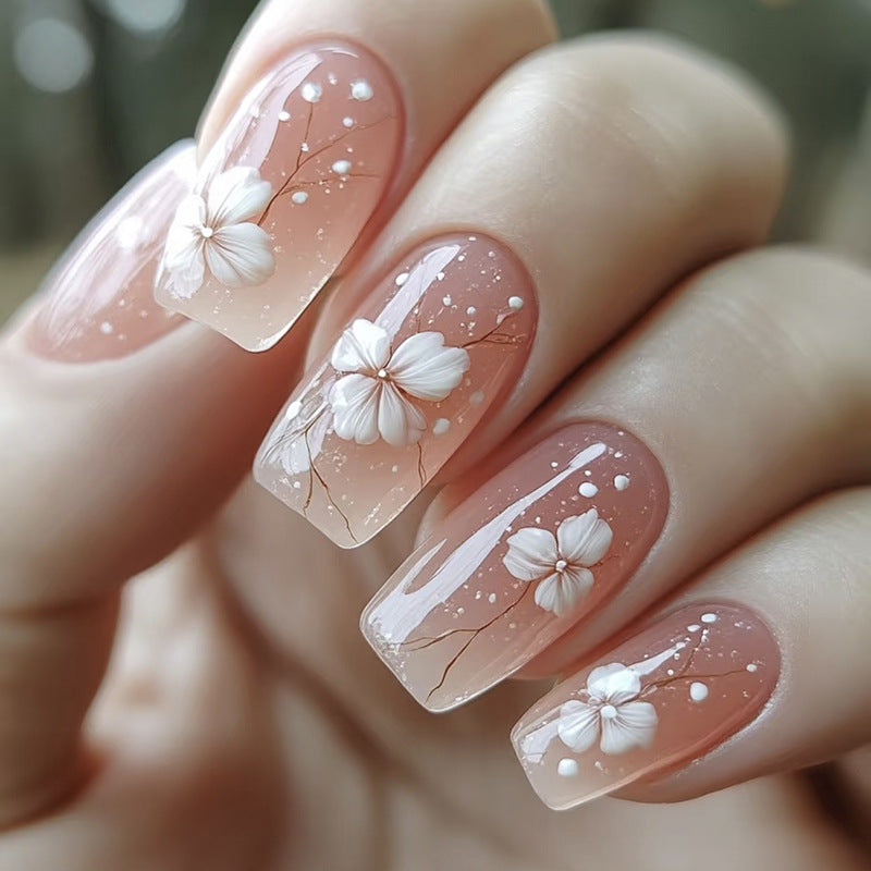 Nail 290 - Blossom Beauty (24Pcs) - Free Nail Kit Included