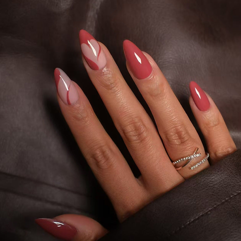 Nail 293 - Floral Elegance (24Pcs) - Free Nail Kit Included