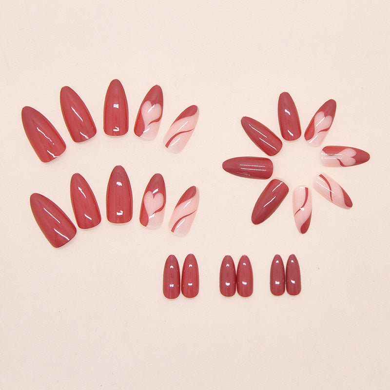 Nail 293 - Floral Elegance (24Pcs) - Free Nail Kit Included