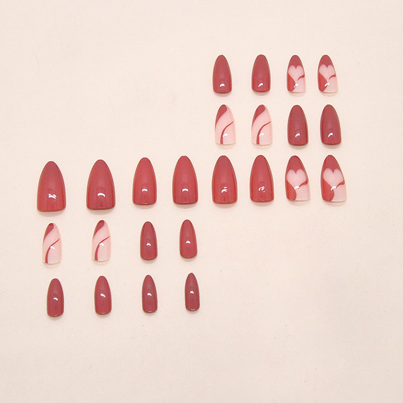 Nail 293 - Floral Elegance (24Pcs) - Free Nail Kit Included