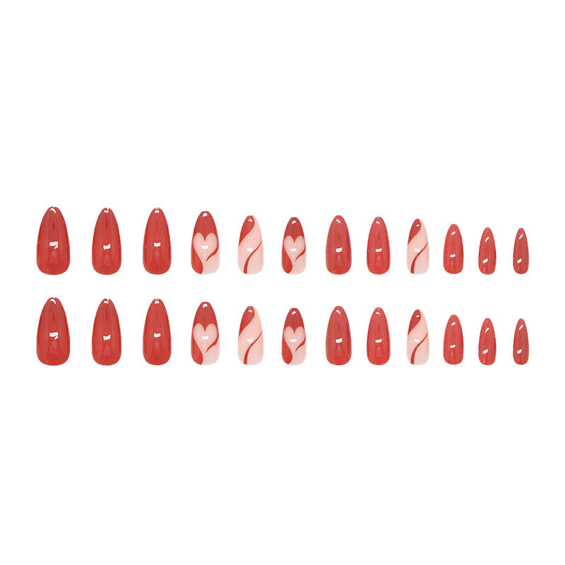 Nail 293 - Floral Elegance (24Pcs) - Free Nail Kit Included