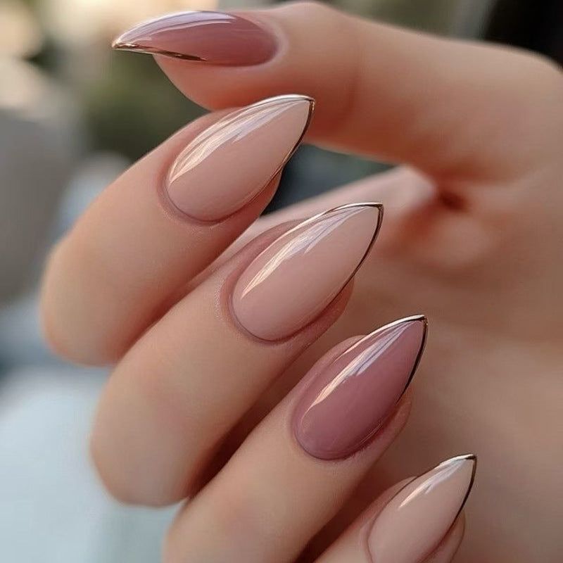 Nail 302 - Dawn Blossom (24Pcs) - Free Nail Kit Included